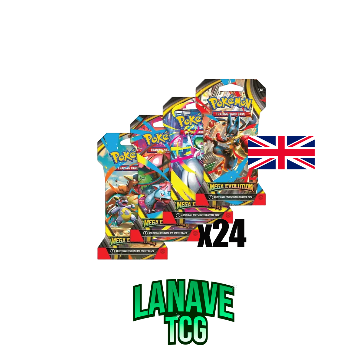 Pack 24 Sobres Emblistados Megaevolution Inglés ENVÍO DISPONIBLE A PARTIR DEL 15/12